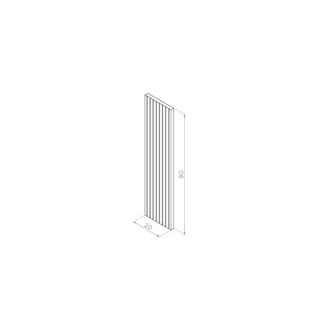 Front drzwiczek  20x80 MDF