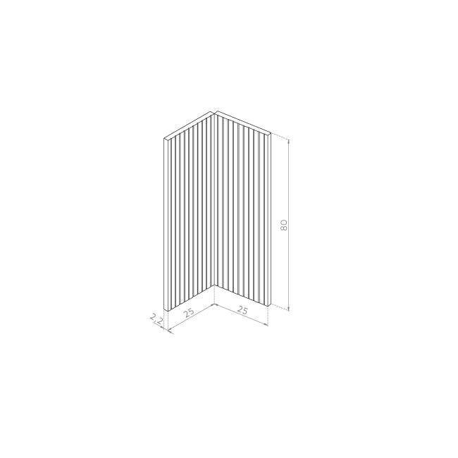 Front drzwiczek  25x80 MDF