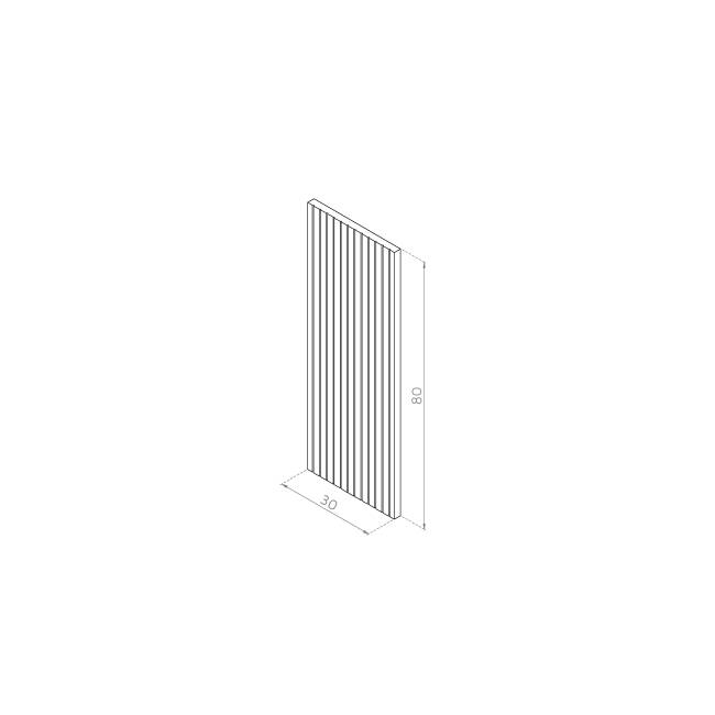 Front drzwiczek  30x80 MDF