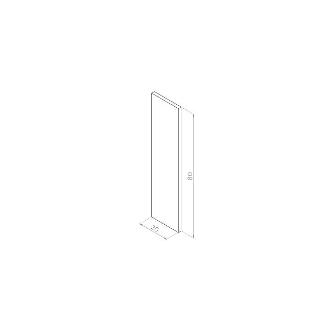 Front szuflady 20x80 FORNIR ORZECH AMERYKAŃSKI