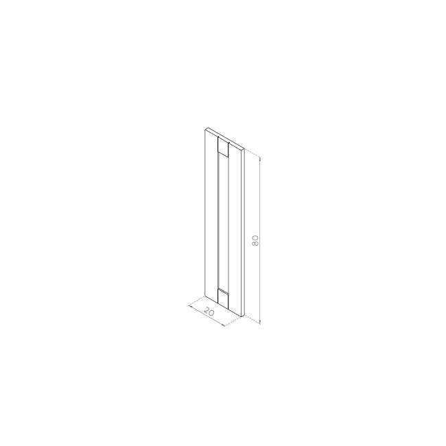 Front drzwiczek  20x80 MDF