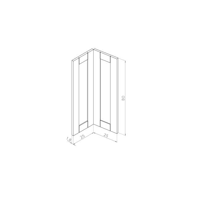 Front drzwiczek  25x80 MDF