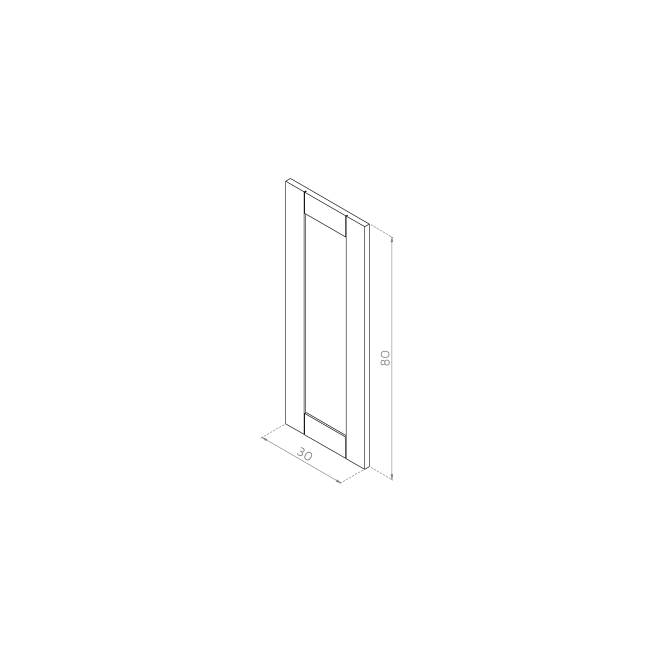 Front drzwiczek  30x80 MDF