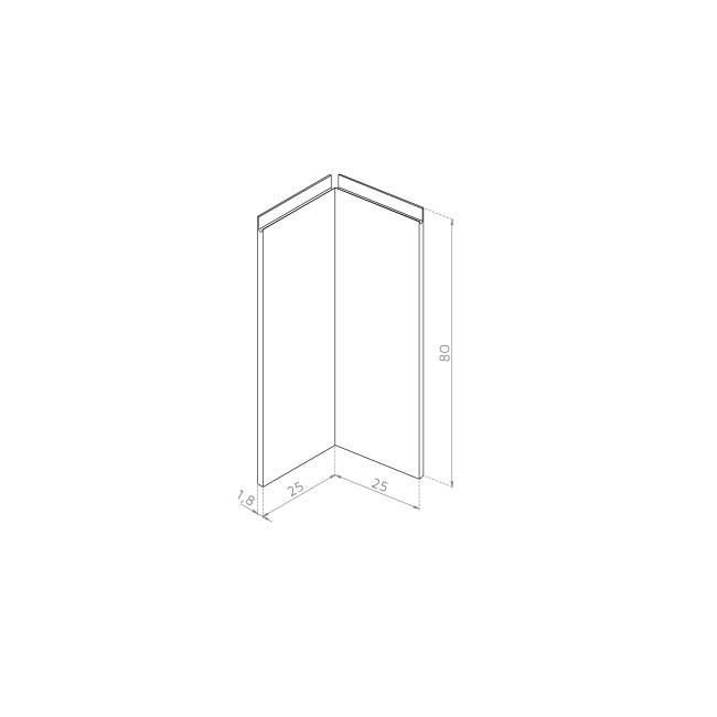 Front drzwiczek 25x80 FORNIR