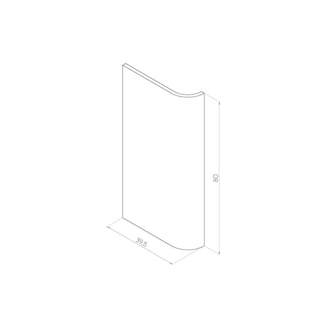 PANEL LEWY GIĘTY 39,5x80 MDF