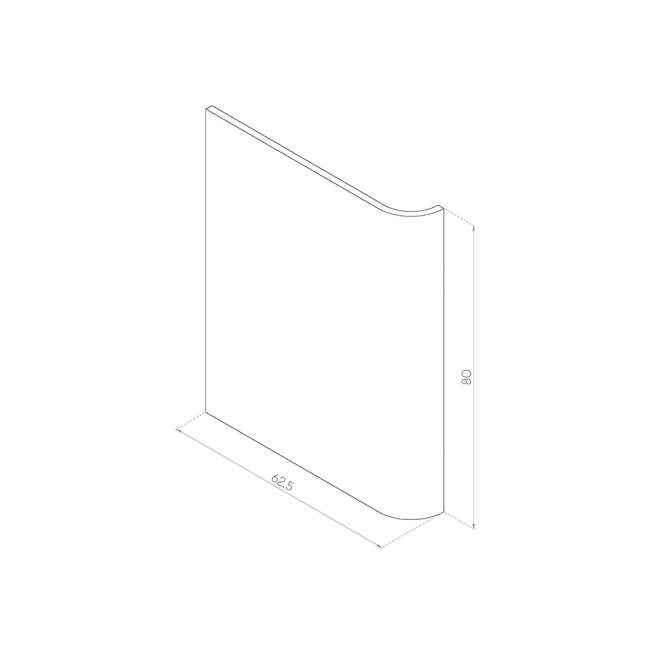 PANEL LEWY GIĘTY 62,5x80 FORNIR ORZECH AMERYKAŃSKI