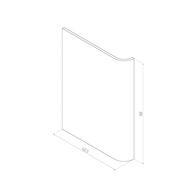 PANEL LEWY GIĘTY 62,5x88 MDF