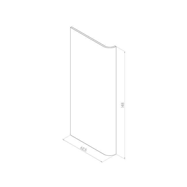 PANEL LEWY GIĘTY 62,5x148 MDF