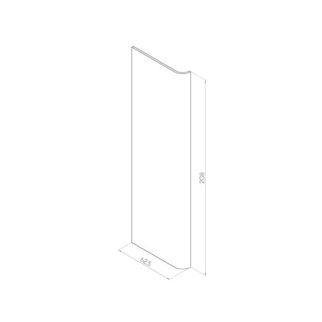 PANEL LEWY GIĘTY 62,5x208 MDF