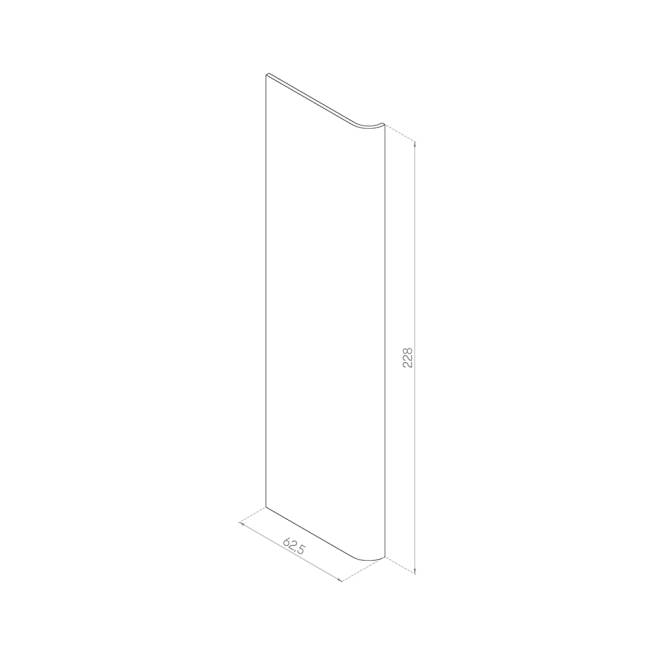 PANEL LEWY GIĘTY 62,5x228 MDF