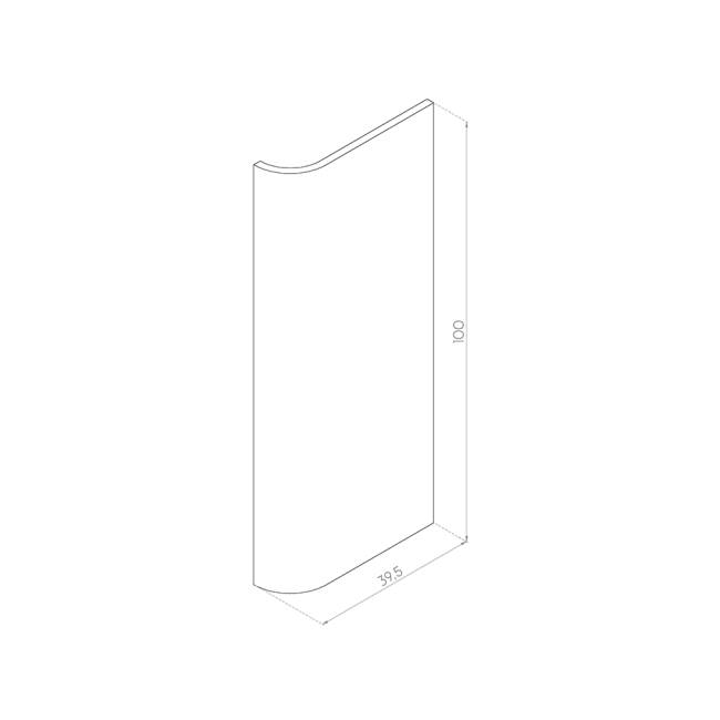 PANEL PRAWY GIĘTY 39,5x100 MDF