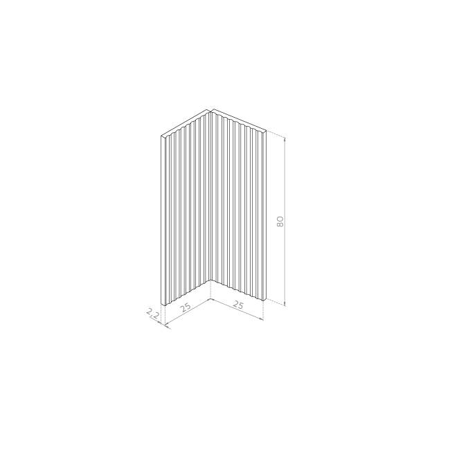 Front drzwiczek  25x80 MDF