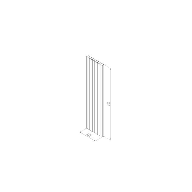Front drzwiczek  20x80 MDF