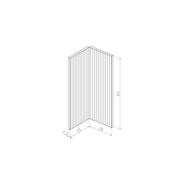 Front drzwiczek  25x80 MDF